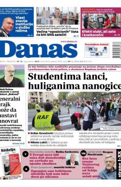 Danas - broj 10022, 20. sep 2025.
