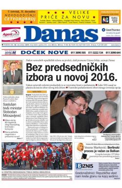 Danas - broj 6664, 28. dec 2015.