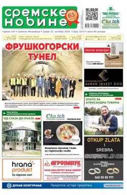 Sremske Novine - broj 3373, 22. okt 2025.