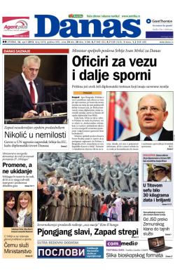 Danas - broj 5678, 16. apr 2013.
