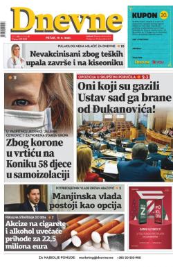 Dnevne novine - broj 3154, 19. nov 2021.