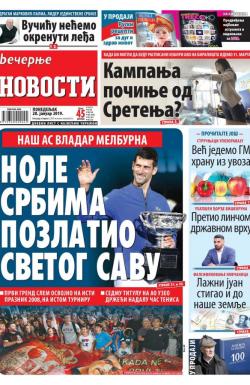 Večernje novosti - broj 3141, 28. jan 2019.