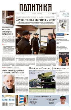 Politika - broj 40338, 28. mar 2026.