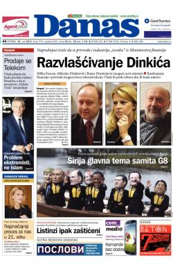 Danas - broj 5741, 18. jun 2013.