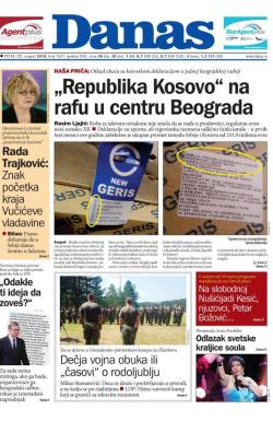 Danas - broj 7627, 17. avg 2018.