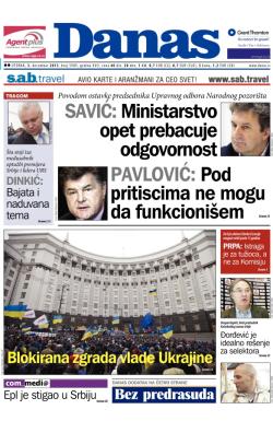 Danas - broj 5909, 3. dec 2013.