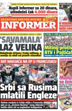 Informer - broj 1253, 13. jun 2016.