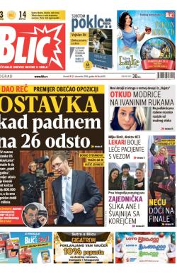 Blic - broj 6418, 23. dec 2014.