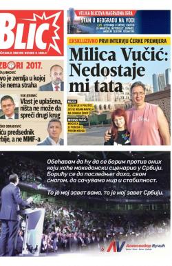 Blic - broj 7229, 30. mar 2017.