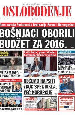 Oslobođenje - broj 24.808, 18. dec 2015.