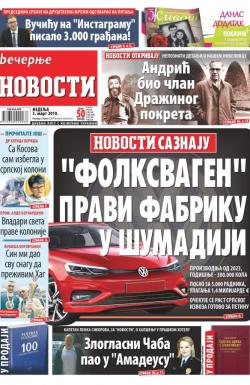 Večernje novosti - broj 3174, 3. mar 2019.