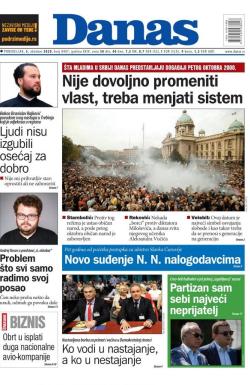 Danas - broj 8407, 5. okt 2020.