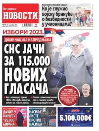 Večernje novosti - broj 4882, 19. dec 2023.