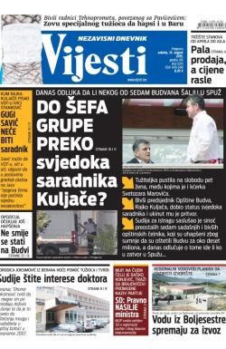 Vijesti - broj 6245, 15. avg 2015.