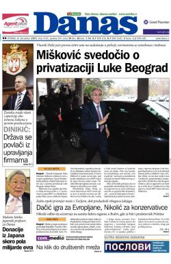 Danas - broj 5545, 4. dec 2012.