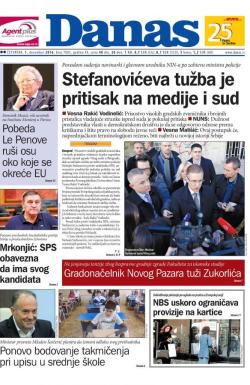 Danas - broj 7003, 1. dec 2016.