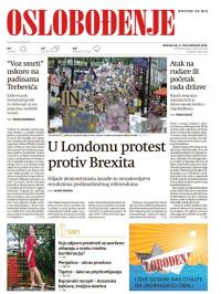 Oslobođenje - broj 25.003, 3. jul 2016.