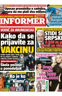 Informer - broj 2652, 12. jan 2021.