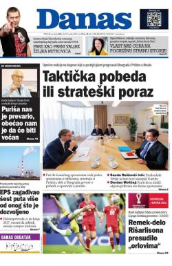 Danas - broj 9161, 25. nov 2022.