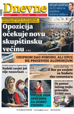 Dnevne novine - broj 3175, 14. dec 2021.