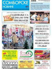 Somborske novine - broj 3209, 25. dec 2015.