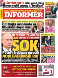 Informer - broj 1319, 29. avg 2016.