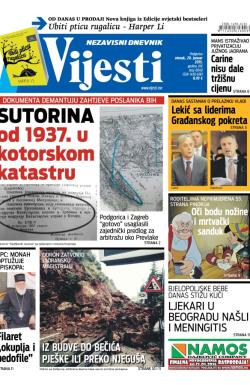 Vijesti - broj 6040, 20. jan 2015.
