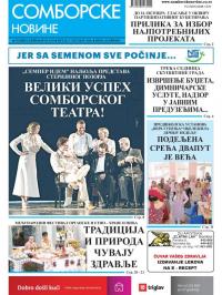 Somborske novine - broj 3459, 9. okt 2020.