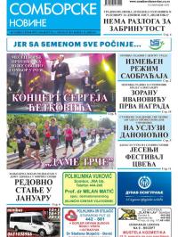 Somborske novine - broj 3406, 4. okt 2019.