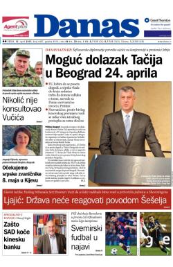 Danas - broj 6407, 15. apr 2015.