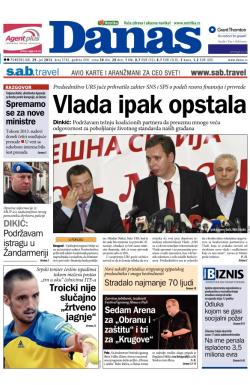 Danas - broj 5782, 29. jul 2013.