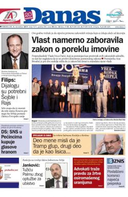 Danas - broj 7371, 4. dec 2017.