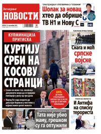 Večernje novosti - broj 5503, 19. sep 2025.