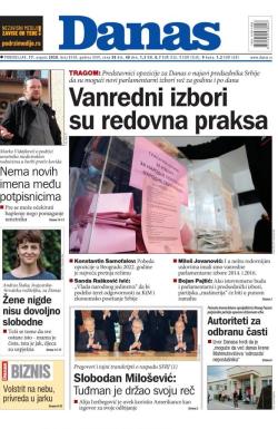 Danas - broj 8358, 17. avg 2020.