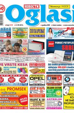 Novosti oglasi - broj 1319, 9. jul 2014.
