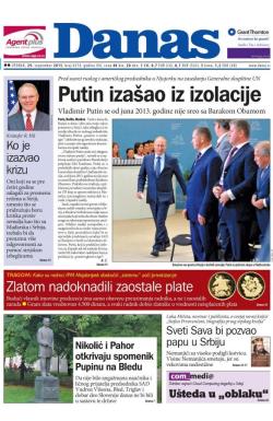 Danas - broj 6574, 29. sep 2015.