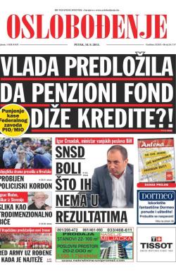 Oslobođenje - broj 24.717, 18. sep 2015.