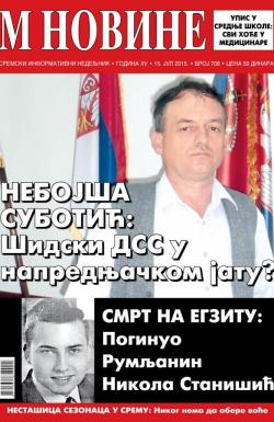 M Novine, Sr. Mitrovica - broj 708, 15. jul 2015.