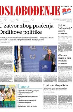 Oslobođenje - broj 27339, 3. jul 2023.