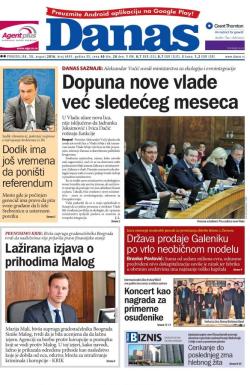 Danas - broj 6895, 15. avg 2016.