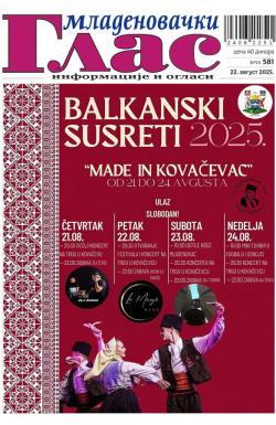 Mladenovački Glas - broj 581, 22. avg 2025.