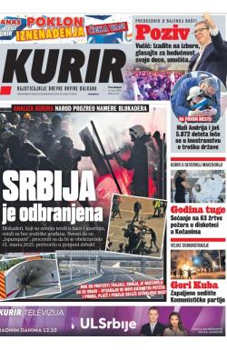 Kurir - broj 4323, 16. mar 2026.