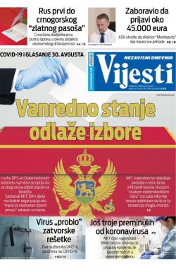 Vijesti - broj 7992, 8. jul 2020.