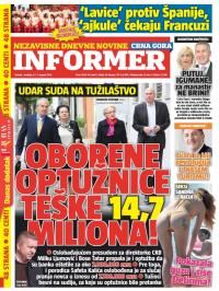 Informer CG - broj 1300, 6. avg 2016.