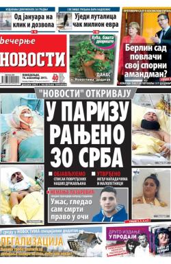 Večernje novosti - broj 1715, 16. nov 2015.