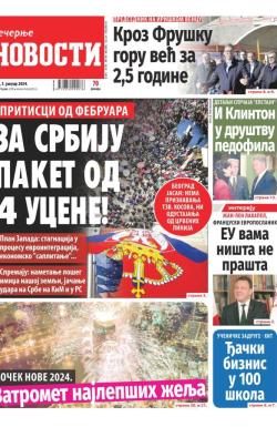 Večernje novosti - broj 4895, 3. jan 2024.