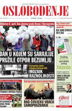 Oslobođenje - broj 24.553, 7. apr 2015.