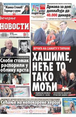 Večernje novosti - broj 3239, 10. maj 2019.