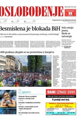 Oslobođenje - broj 26786, 13. sep 2021.