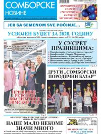 Somborske novine - broj 3417, 20. dec 2019.
